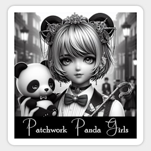 Patchwork Panda Girls Sticker